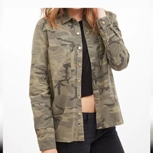 Camo Shirt Jacket Military Women's Size S Forever21 Streetwear Utilitarian